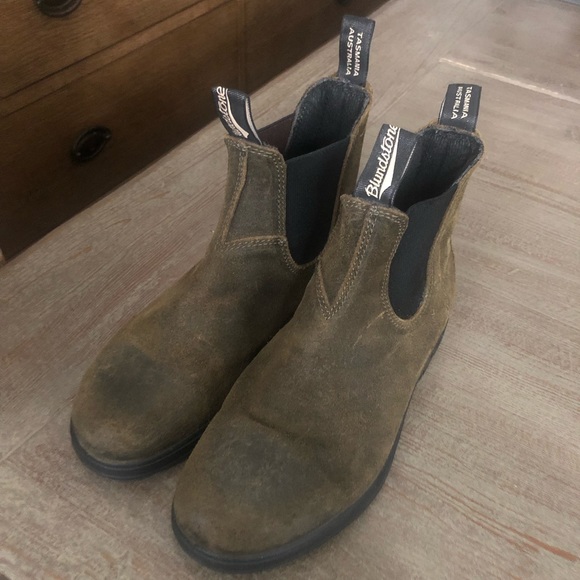 Blundstone 1615 Original Suede Boots Dark Olive Size 7.5 US Mens - Picture 3 of 14